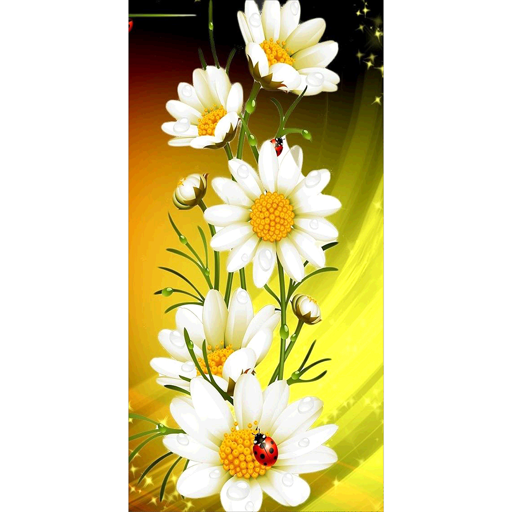 

45*85CM - Round Drill Diamond Painting - Flower, 501 Original