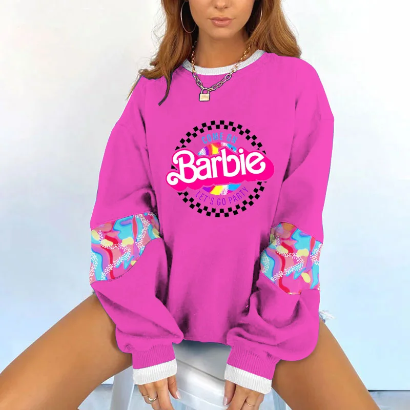 Barbie Girl Vintage Color Block  Sweatshirt