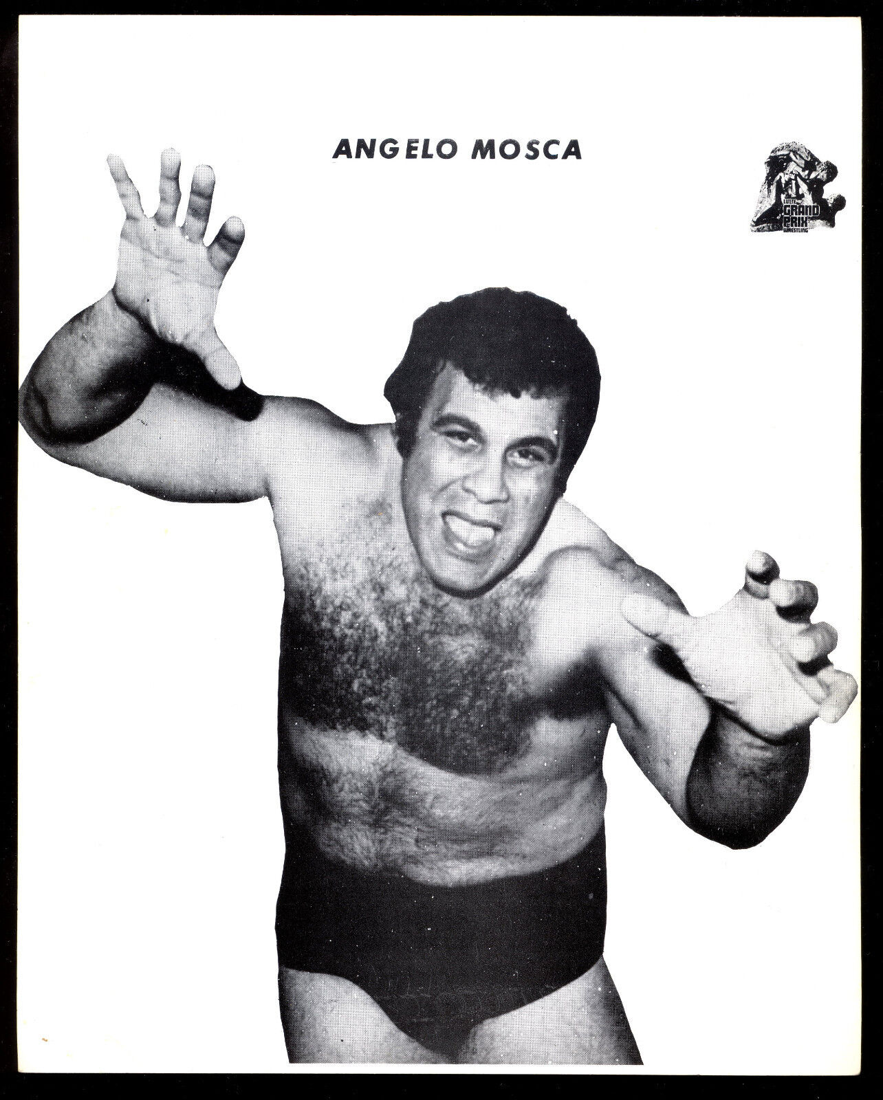 PRO WRESTLER WRESTLING 8X10 Photo Poster painting OF ANGELO MOSCA CFL TIGER CATS NOTRE DAME