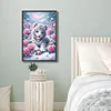(40*60cm)Rose White Tiger - Full Round Drill Diamond Painting
