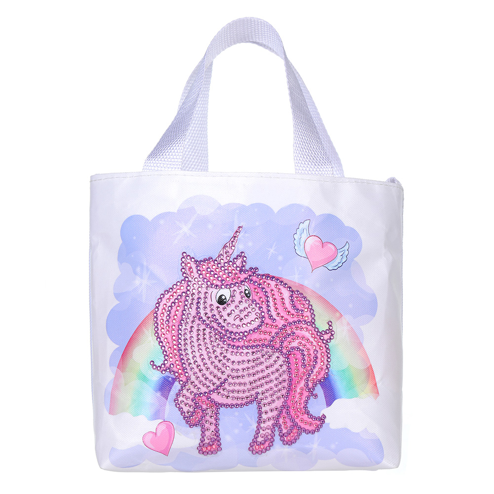 5D Diamond Painting Handbag DIY Canvas Rainbow Horse Foldable Bags (AA1027)