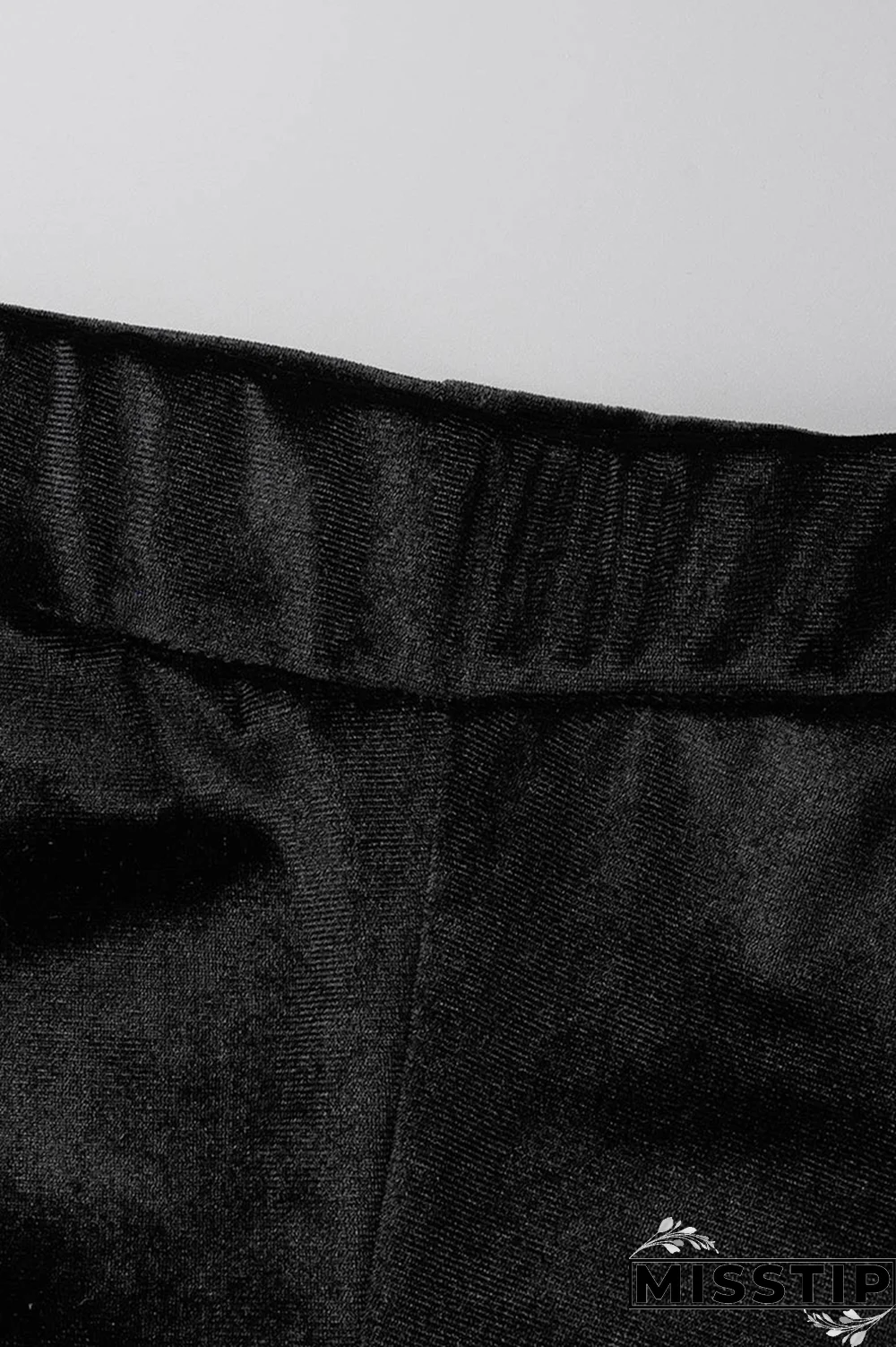 Black Street Solid Fold Hooded Collar Long Sleeve Two Pieces