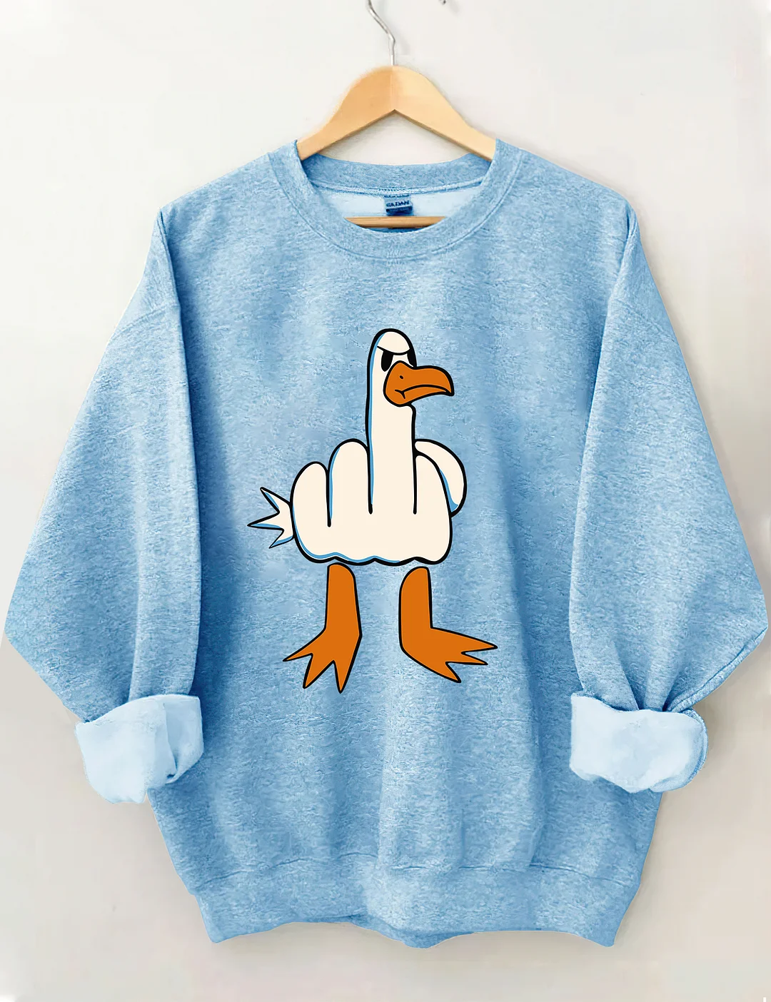 I Don't Give A Duck Middle Finger Funny Sweatshirt