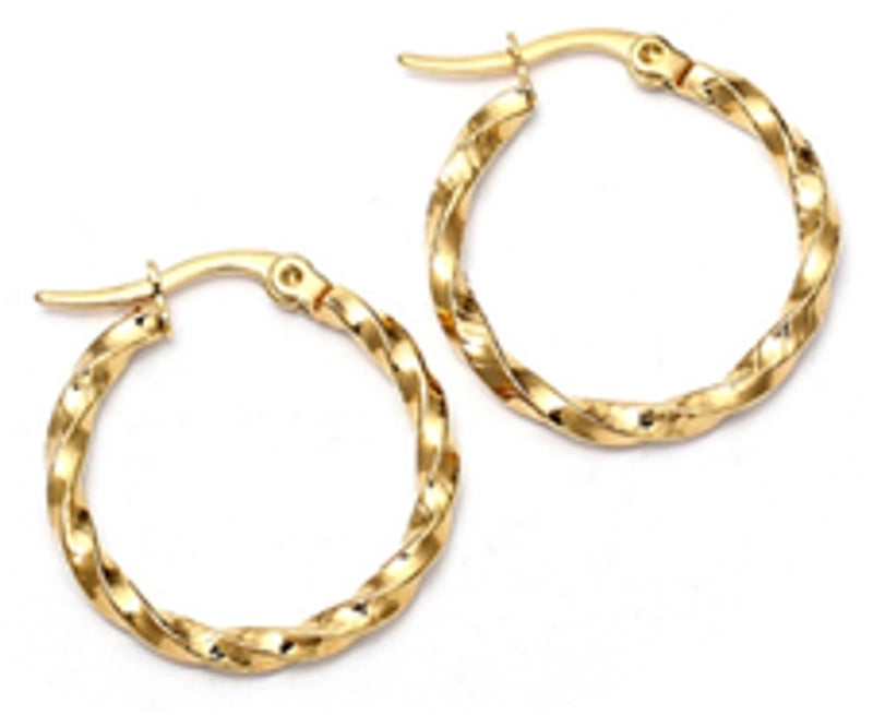 Simple Women's Titanium Steel Hypoallergenic Twisted Earrings