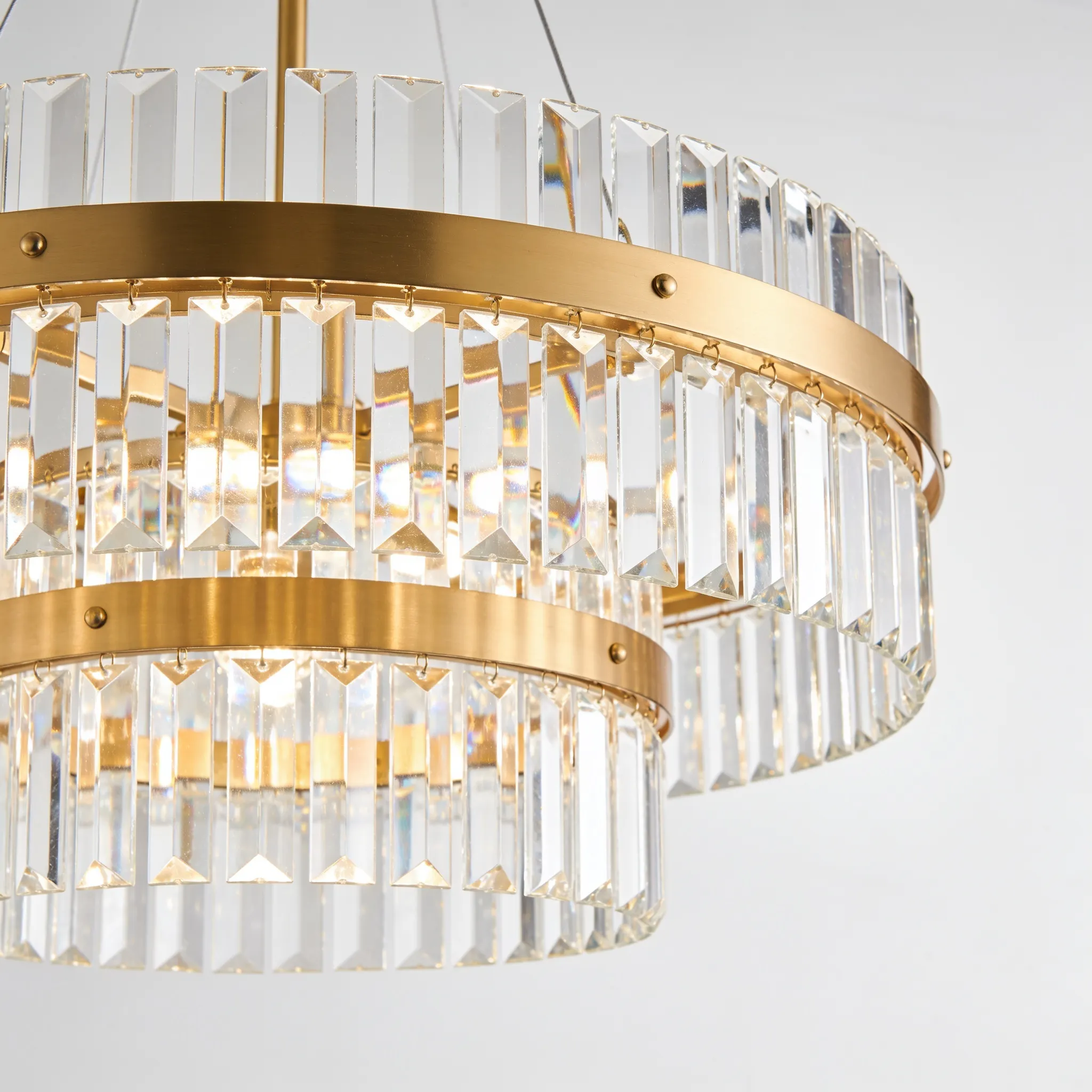 Modern Crystal Chandelier - Luxury Gold Pendant Light