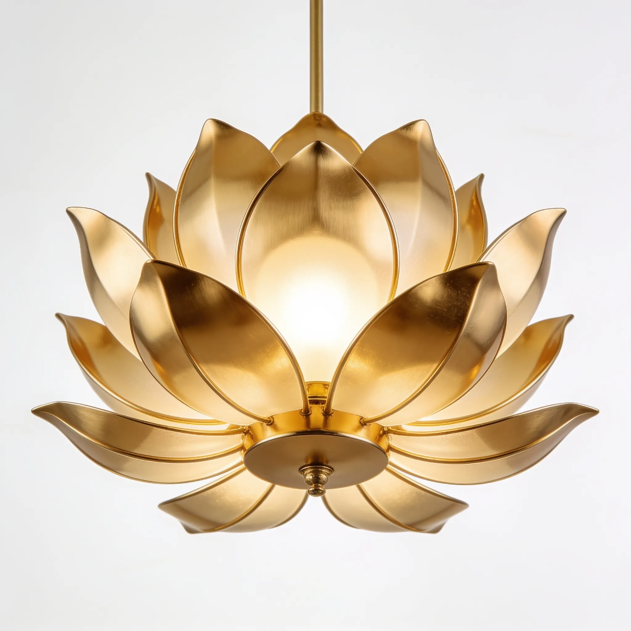 Modern Gold Lotus Petal Chandelier - Luxury Flower Pendant Light