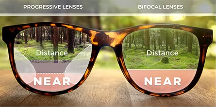 Progressive lens can see far and close at the same time