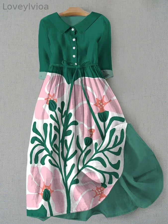 Women's Refreshing Casual Floral Design Printed Strappy Dress