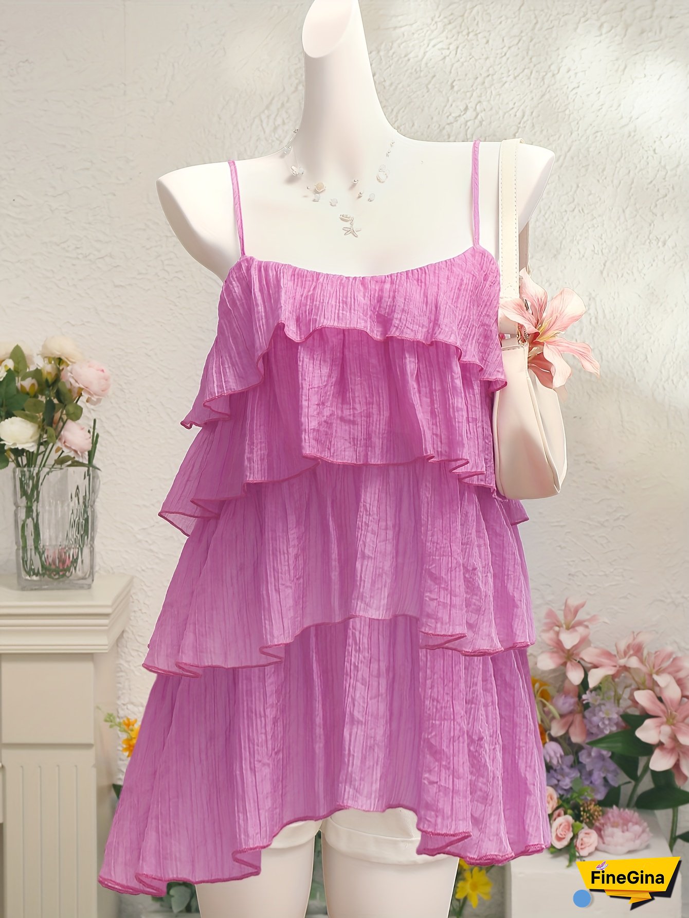 Women's Elegant Off-Shoulder Tiered Ruffled Hem Spaghetti Strap Summer Dress - Lightweight Machine-Washable Solid Color Casual to Semi-Formal Wear, Festive Occasion Attire, Offshoulder Design, Flowy Fabric