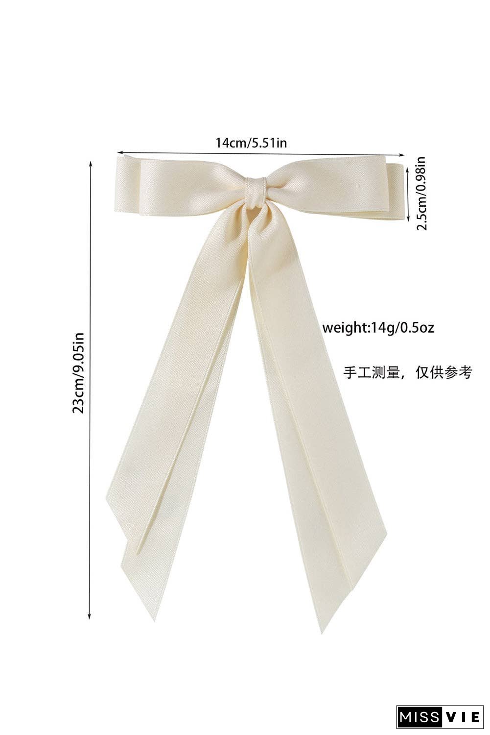 Black Elegant Terylene Double Bow Hair Clip