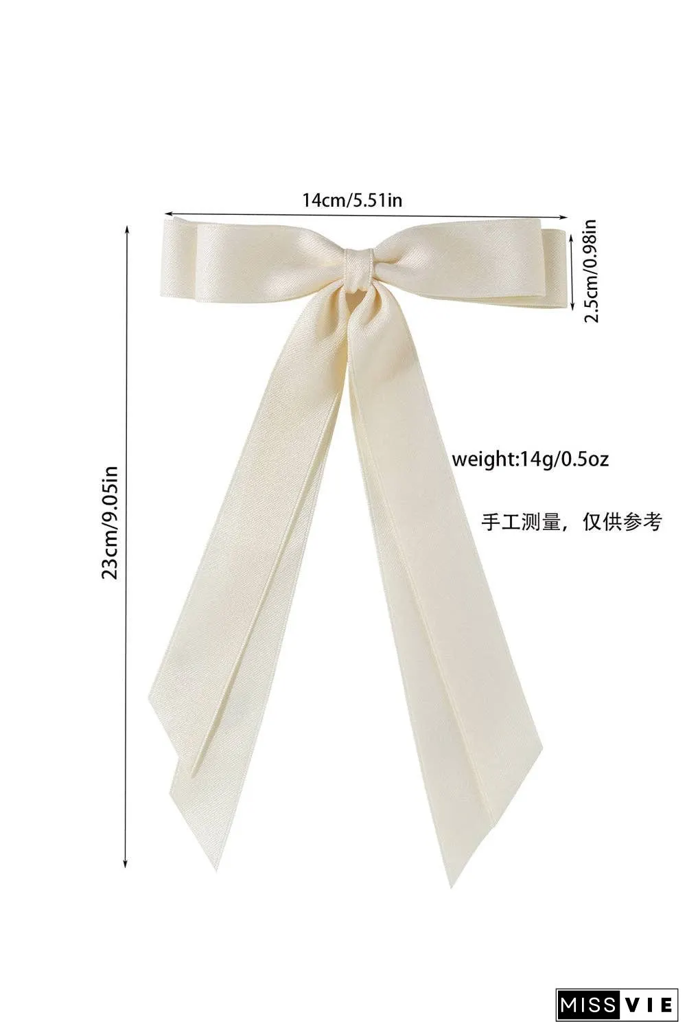 Black Elegant Terylene Double Bow Hair Clip