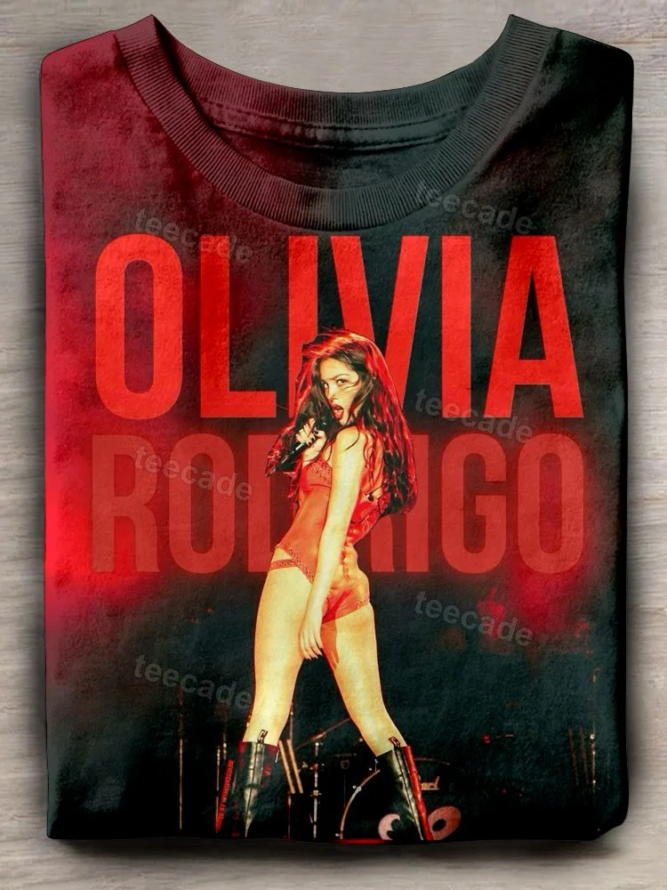 Teecade Teecade Singer Olivia Rodrigo Art Print T-shirt