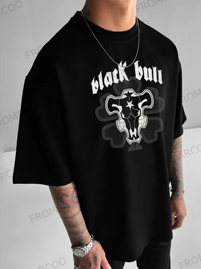 Casual Anime Double-Sided Large Print T-Shirt