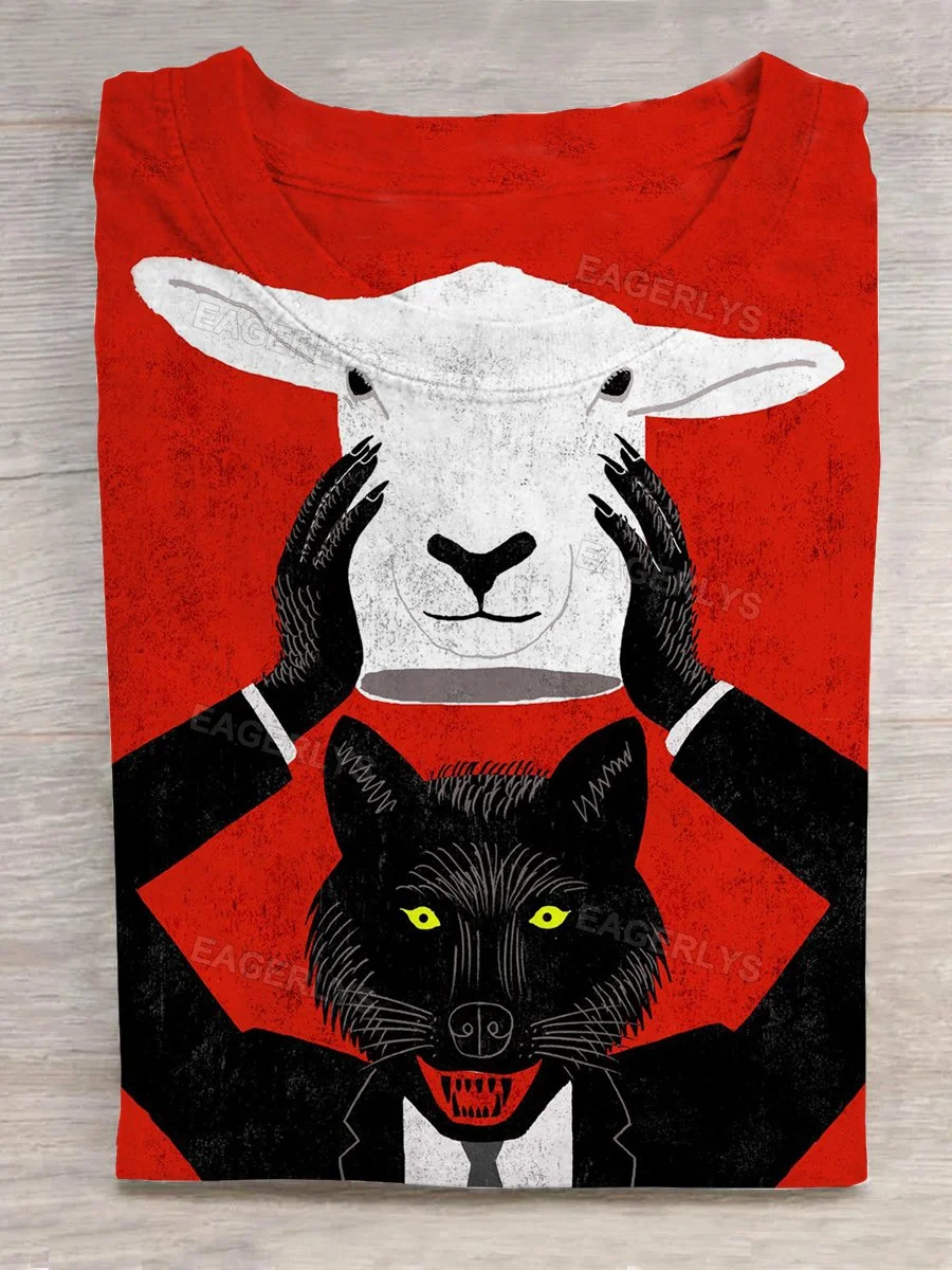 Eagerlys The Wolf in Sheep Mask T-shirt Eagerlys
