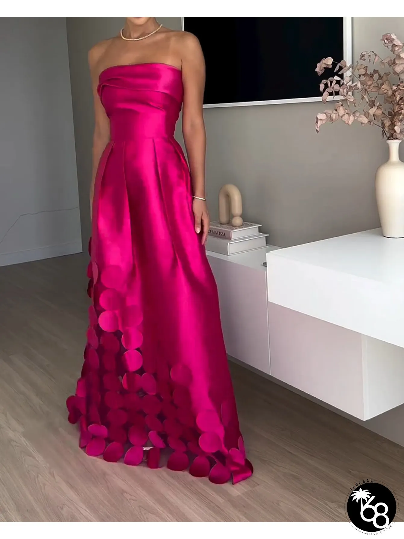 Womens ElegantSexy Formal Party Gown Strapless Backless Evening Dress BodyconMermaid Skirt | 168DEAL