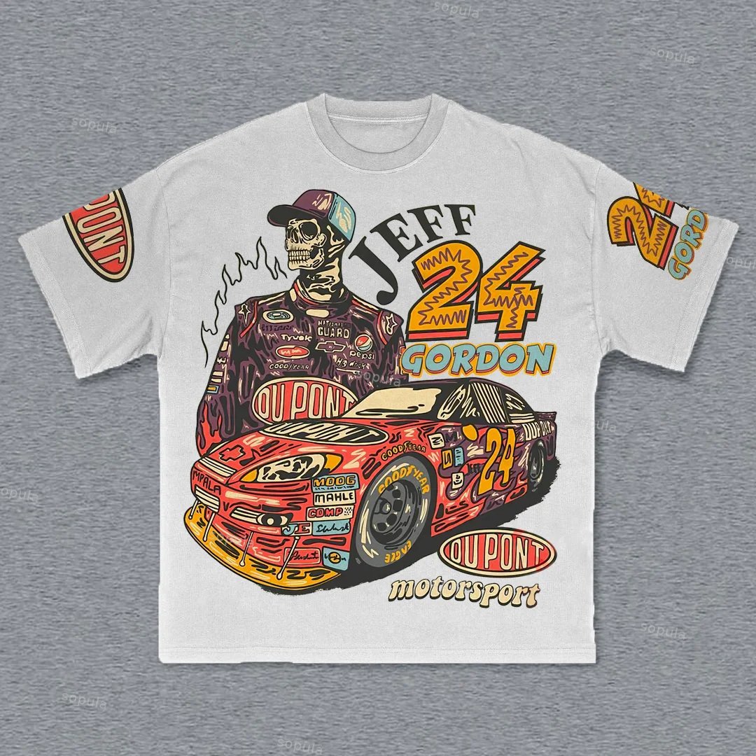 Sopula Jeff Gordon 24 Skull Motorsports Graphic T-Shirt