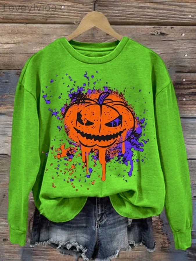 Halloween  Women's Printed Long Sleeve Sweatshirt