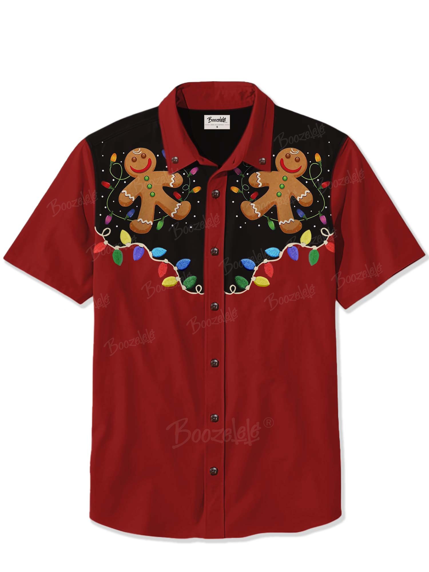 Christmas Lights Gingerbread Man - 100% Cotton Shirt