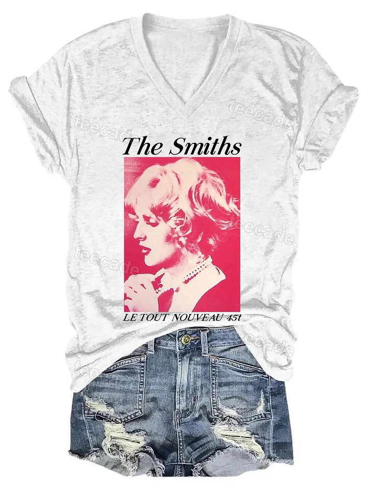 Teecade Teecade The Smiths Le Tout Nouveau 45t V-neck T-shirt