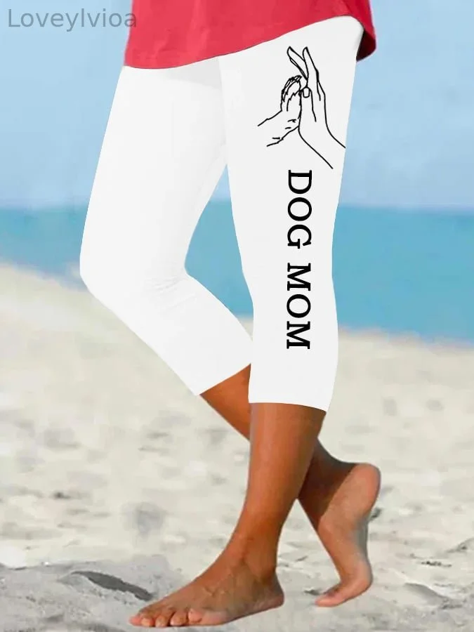 Women's Dog Mom Cropped Leggings