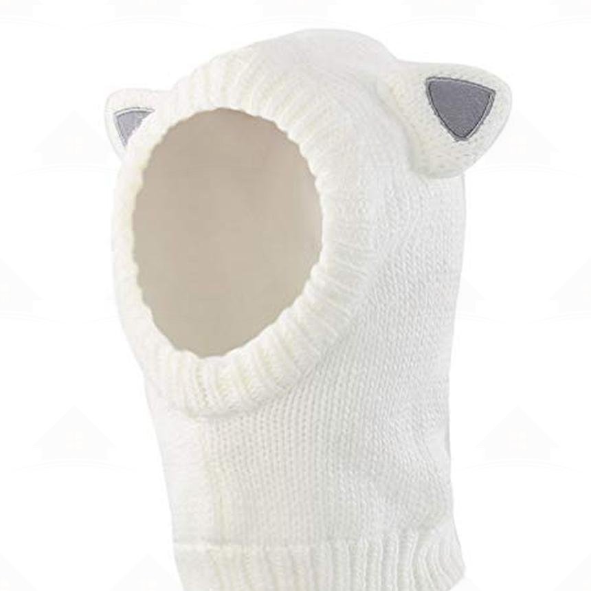 Home Prefer Baby Toddler Kids Winter Hats Warm Knit Scarf Hood Fleece Earflap Hat