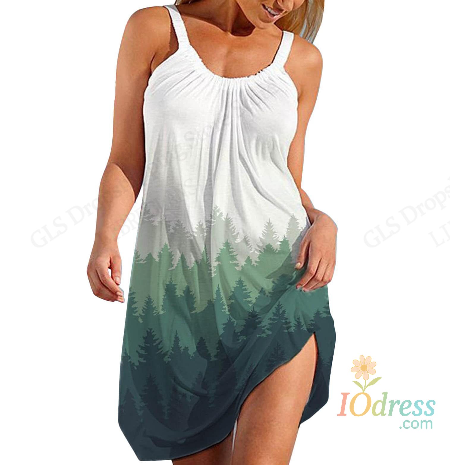 IO Dress New Women Dress Sleeveless Elegant For Women Fashion Summer Mini Strap Beach Dress Sea Turtle 3d Print Dresses Bohemian Party IO Dress