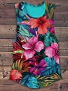 Unisex Tropical Floral Abstract Print Design T-Shirt