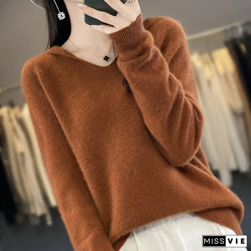 Literary Cashmere Hooded Sweatshirt