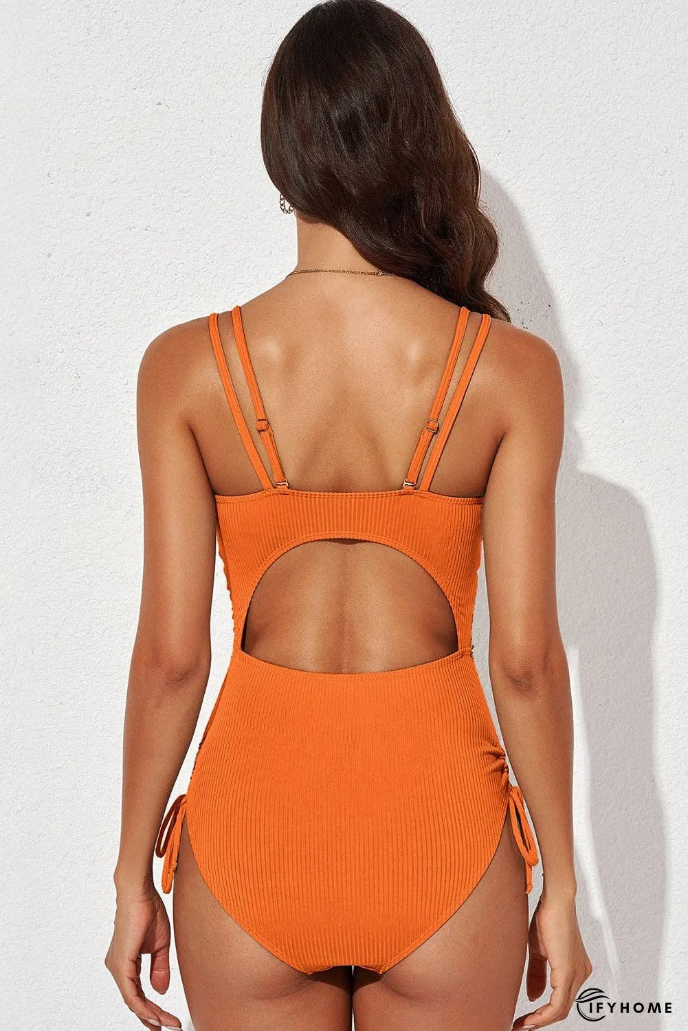Tied Cutout Plunge One-Piece Swimsuit | IFYHOME
