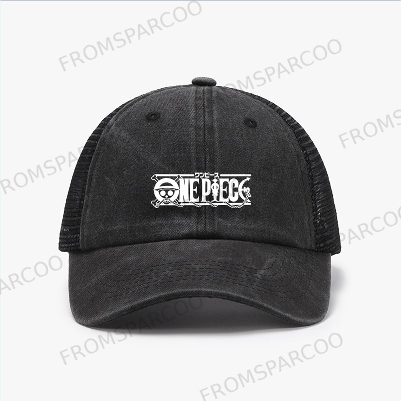 Unisex One Piece Anime Simple Print Breathable Baseball Cap