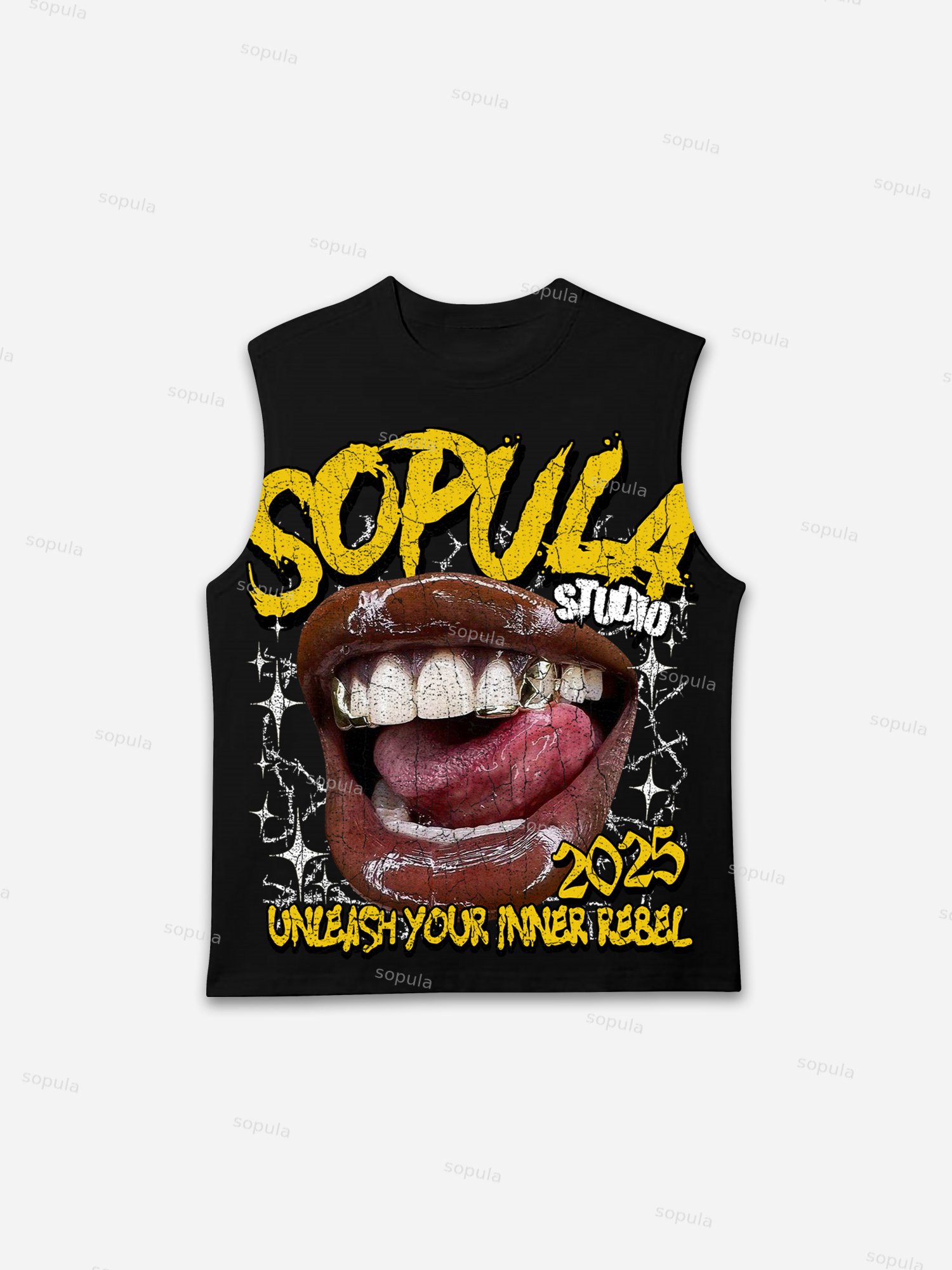 Sopula Lip Print Tank Top