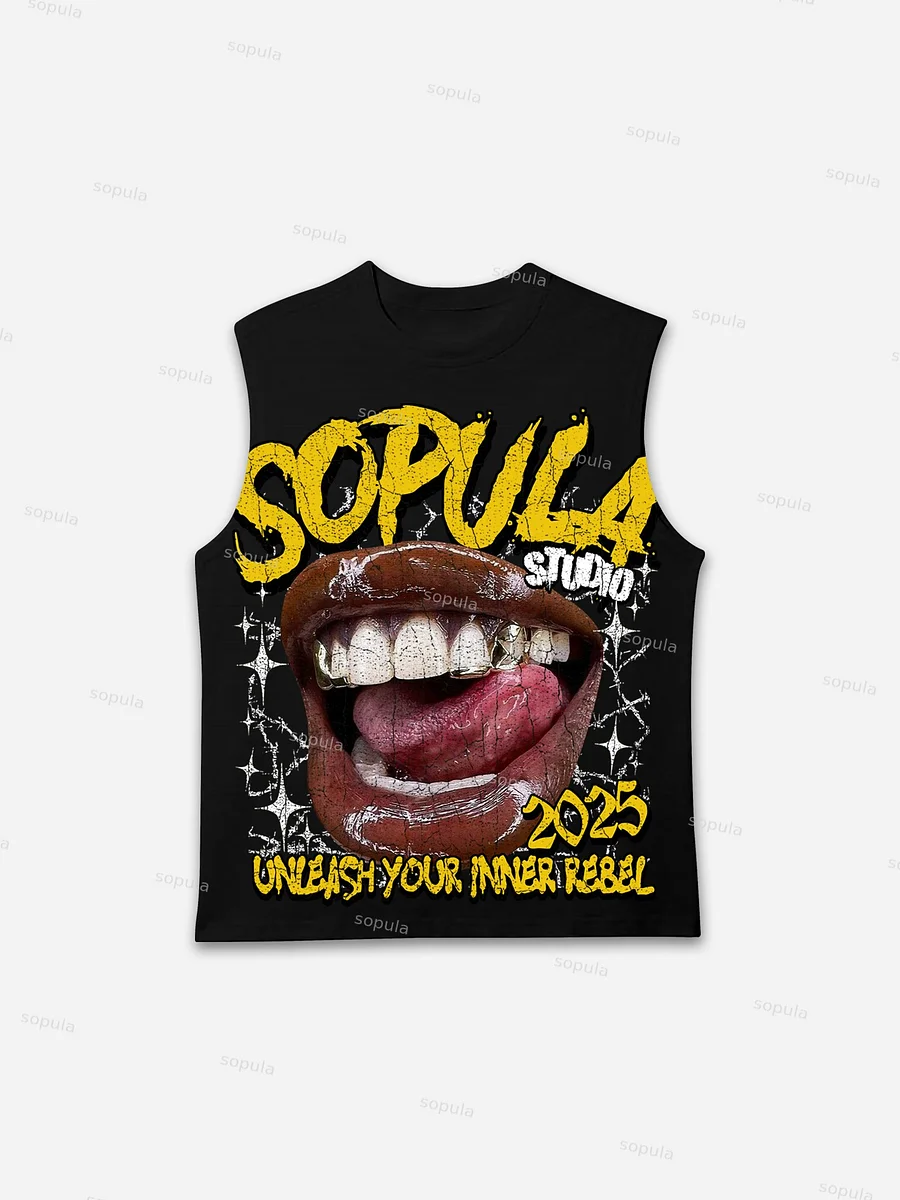 Sopula Lip Print Tank Top