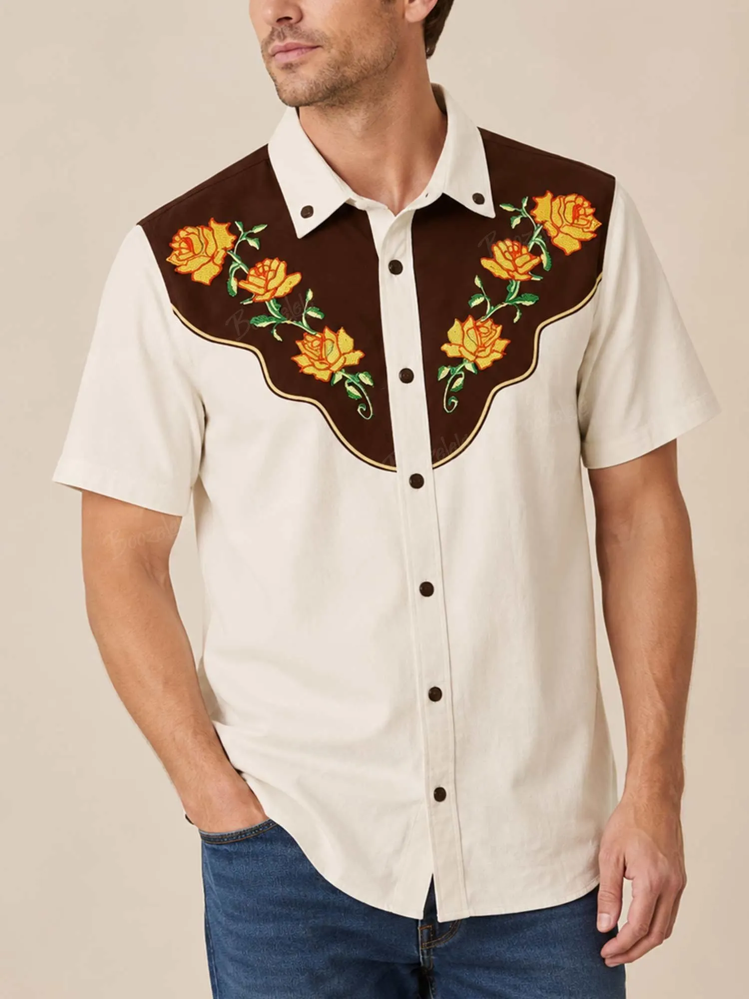 Classic Flower Cowboy - 100% Cotton Shirt