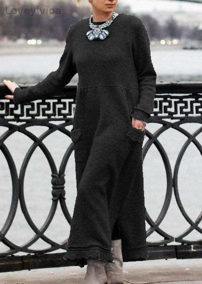 Loose Oversized Knitted Long Dress