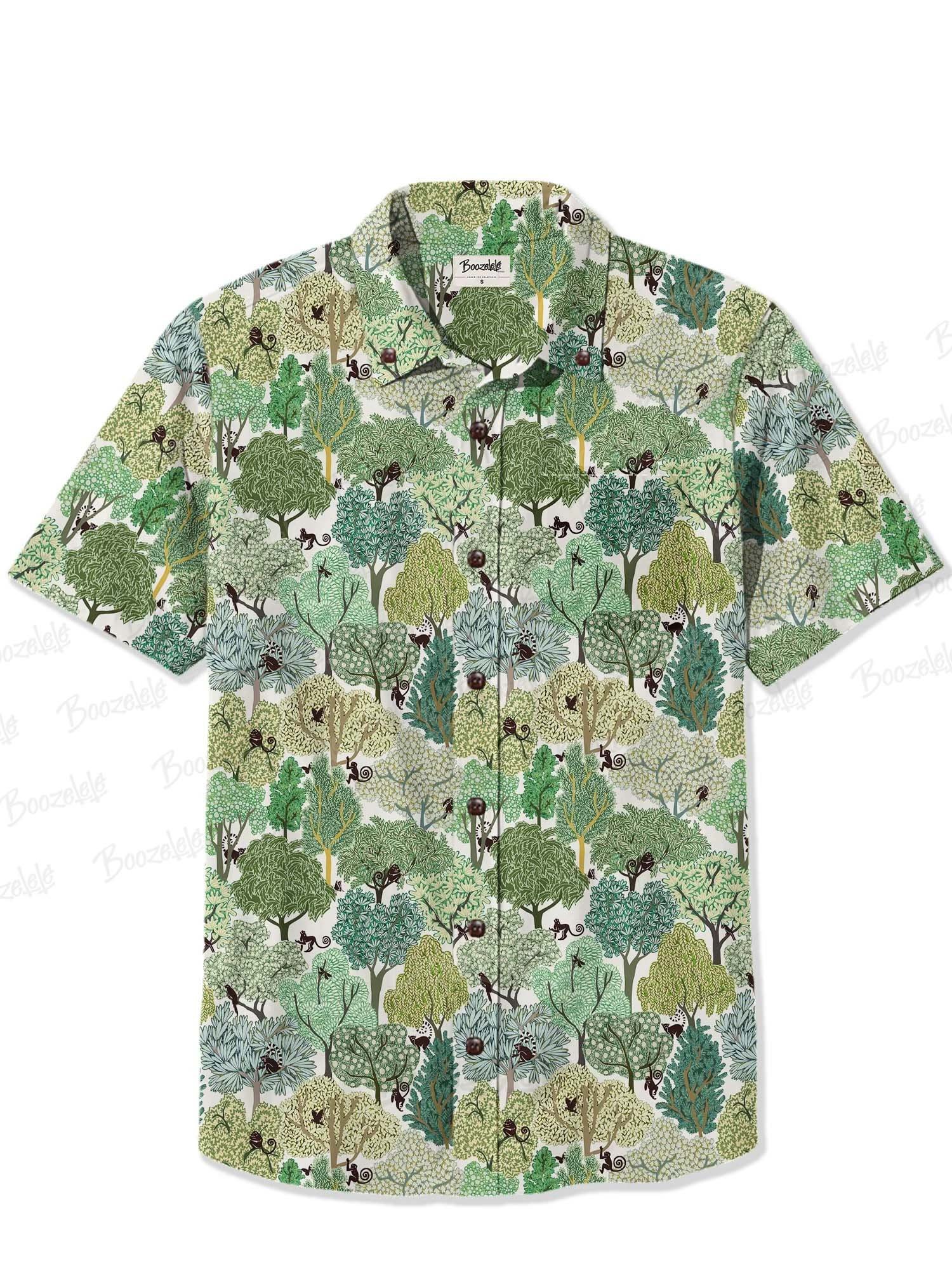 【Annick X Boozelele】Jungle Animals Habitat - 100% Cotton Shirt