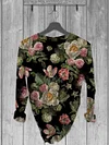 Unisex Floral Abstract Print Sweatshirt