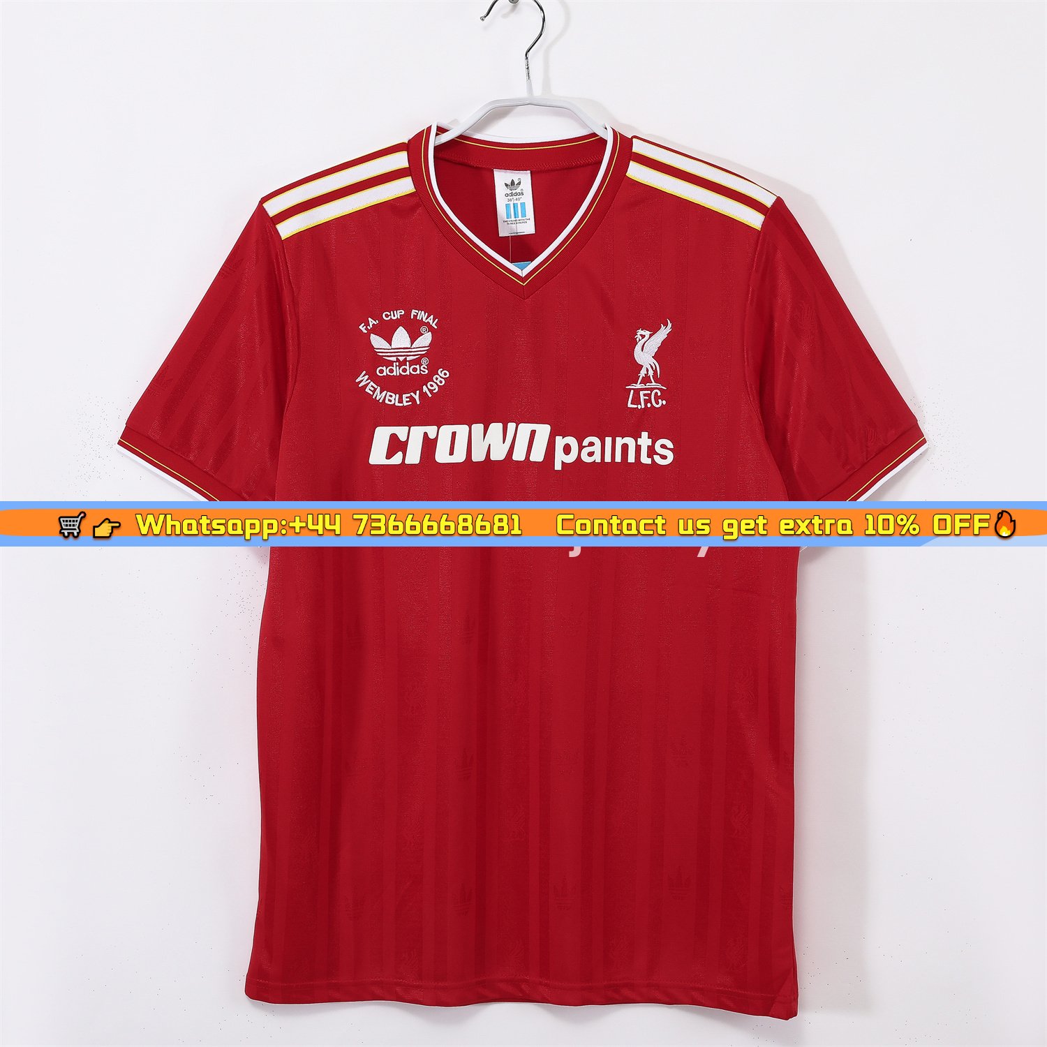 Retro Liver.pool 1985-86 Home Jersey - FA CUP FINAL Version