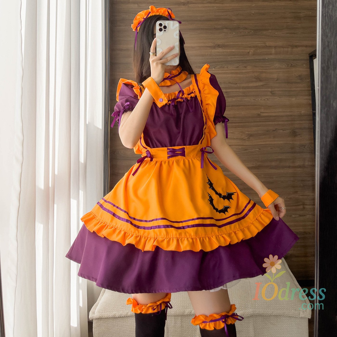 IO Dress Maid Dress Halloween Cosplay Costumes Womens Apron Maid Outfits Lolita Pumpkin Suit Anime Party Princess Clothes