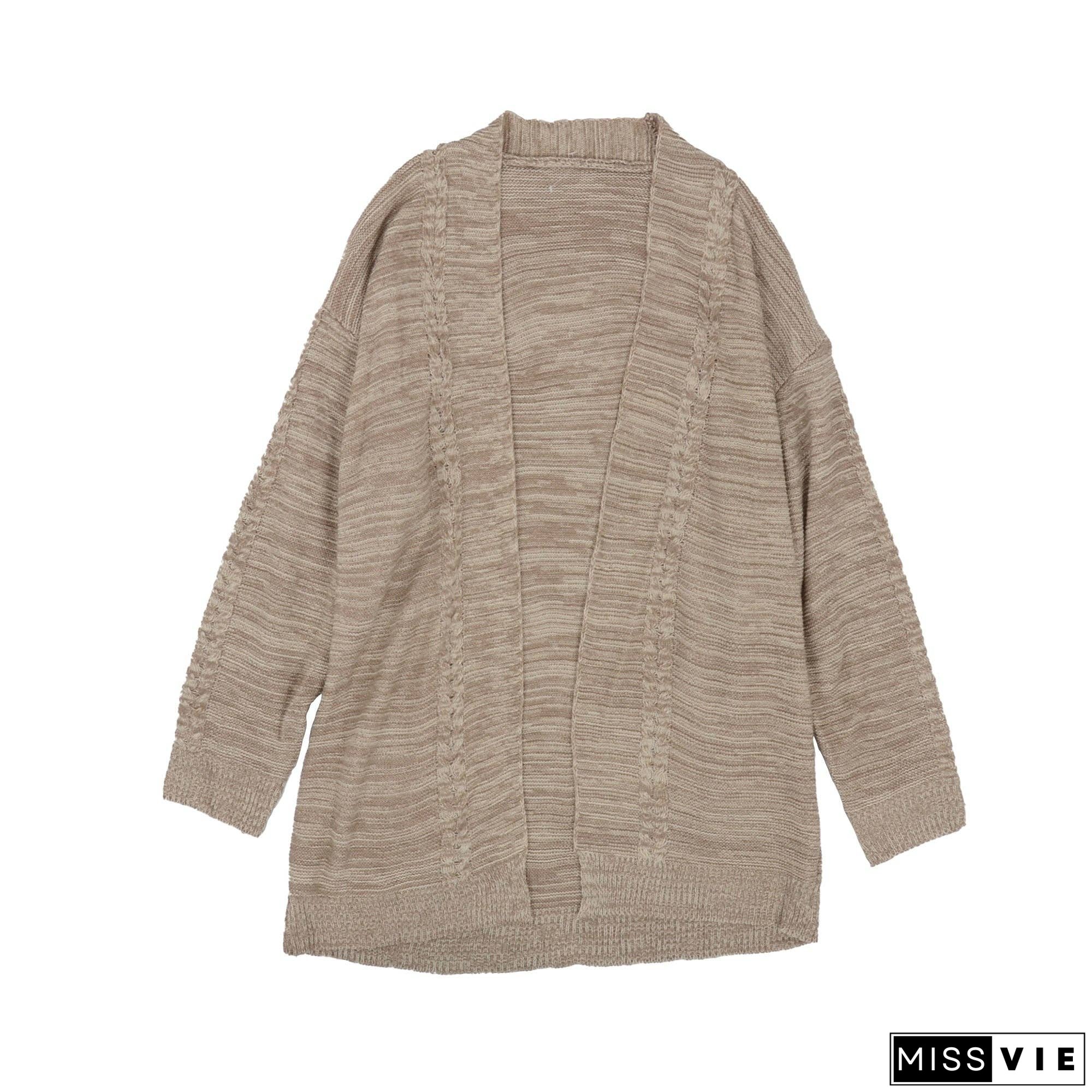 Cable Knit Detail Cardigan