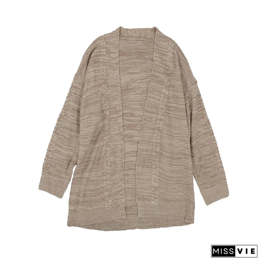 Cable Knit Detail Cardigan