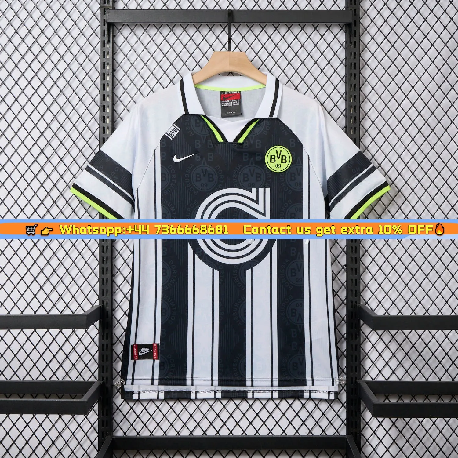 Retro Dortmund 1996-97 European Away Jersey