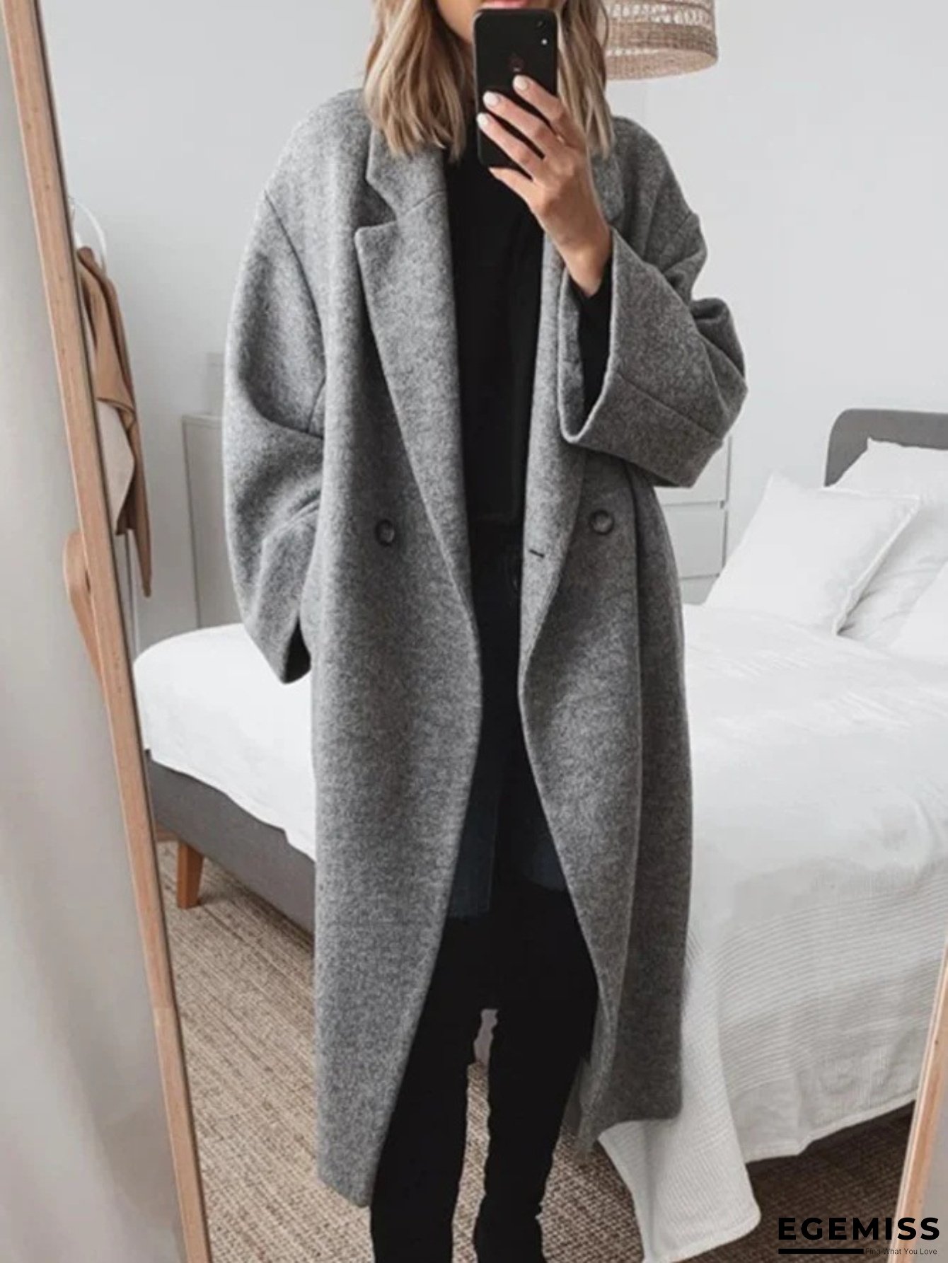 Women's Classic Tweed Coat - Elegant Button Front Closure, Structured Non-Stretch Outer - Available in Brown & More Colors - Machine Washable for Everyday & Formal Outfits - Multi-Size Options for All Body Types, Versatile Outfit Addition | EGEMISS