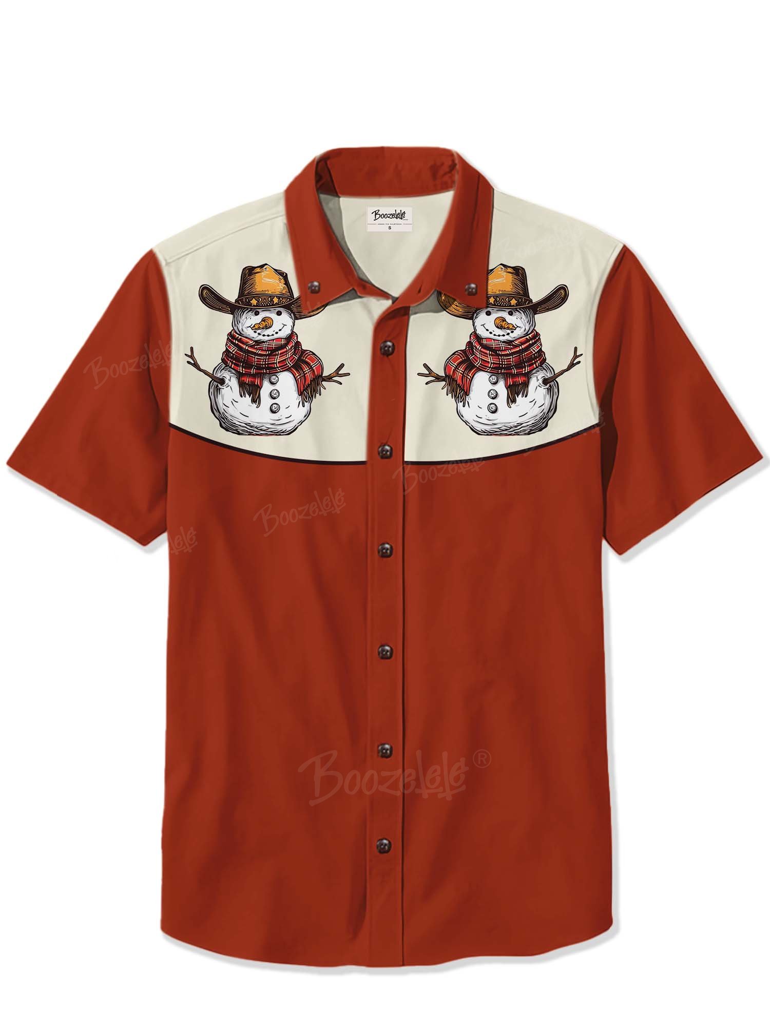 Christmas Snowman Cowboy - 100% Cotton Shirt