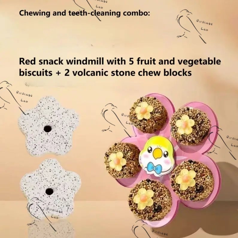 Parrot Snack Pinwheel  Birdcagelab
