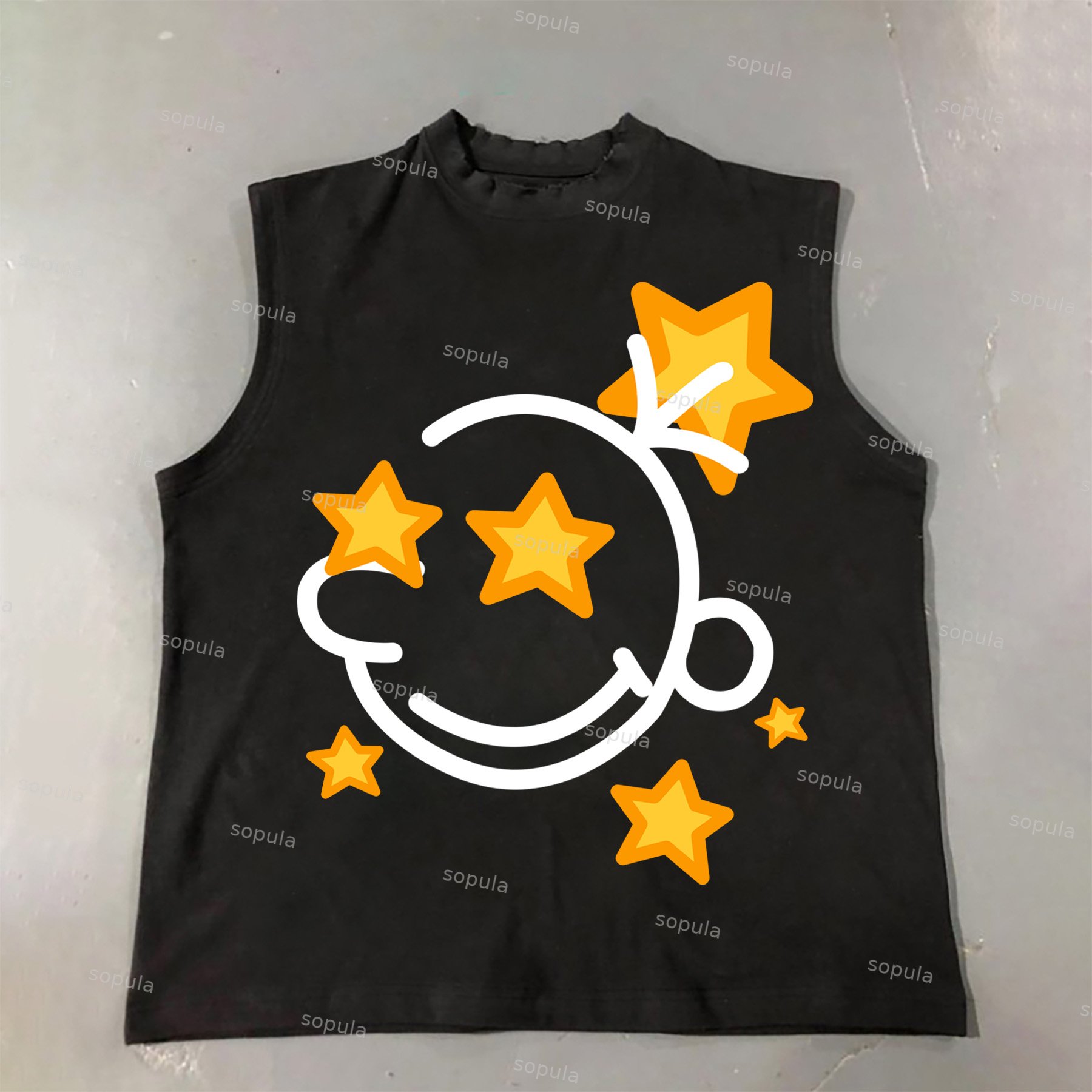 Casual The Brain Explodes Print Cotton Tank Top - Sopula｜Premium Graphic Tees & Graphic Clothing