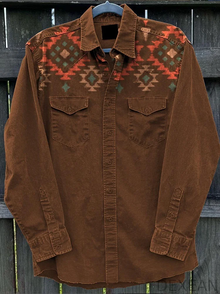 Men's Western Cowboy Buttons Shirt