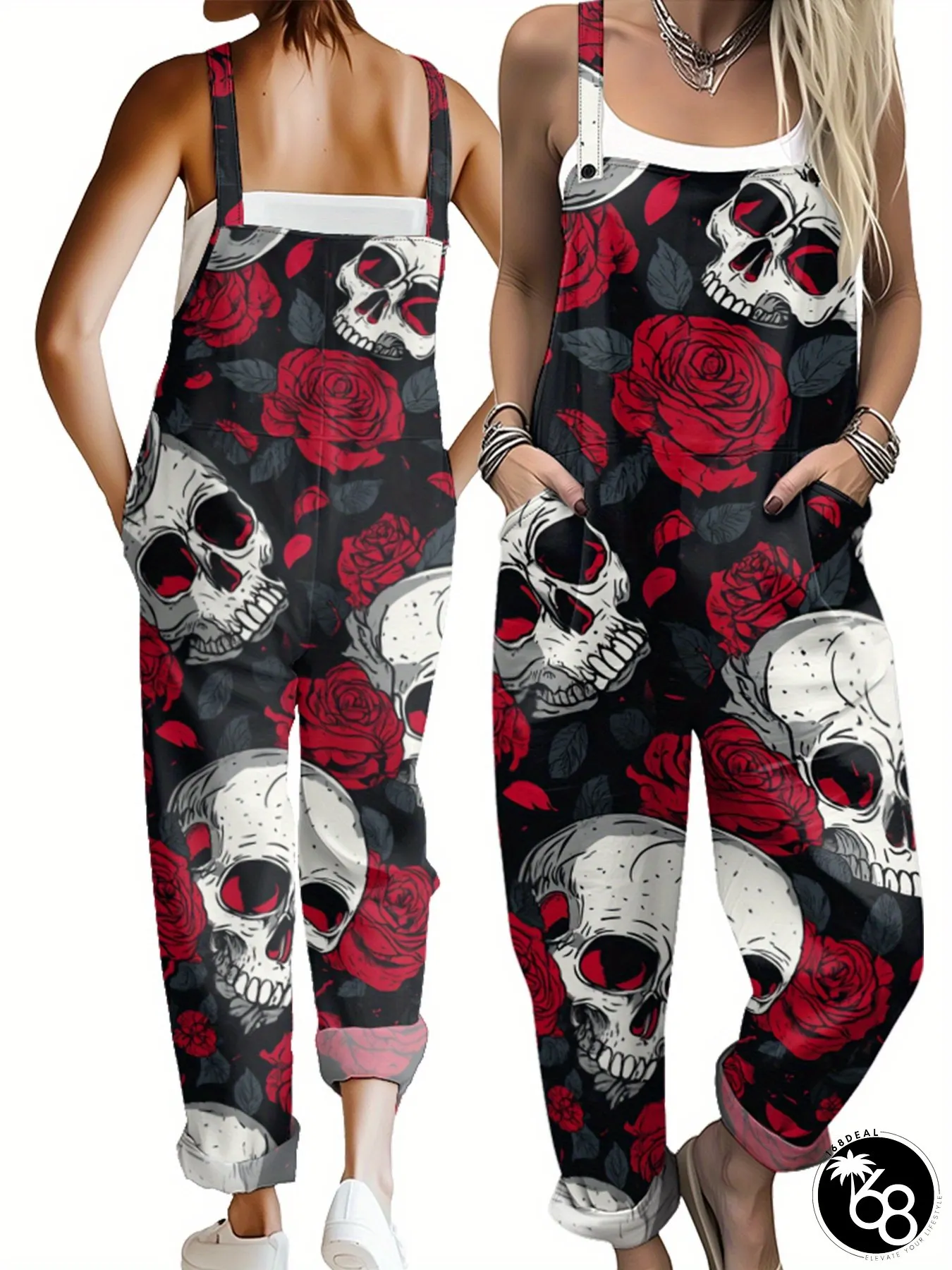 Womens Gothic Floral Print Skirt | 168DEAL