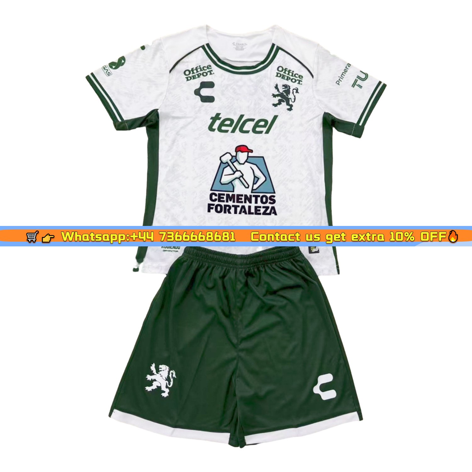 Club Le&oacute;n Club Leon 24-25 Away Men's Adult Jersey Set - Fans Version