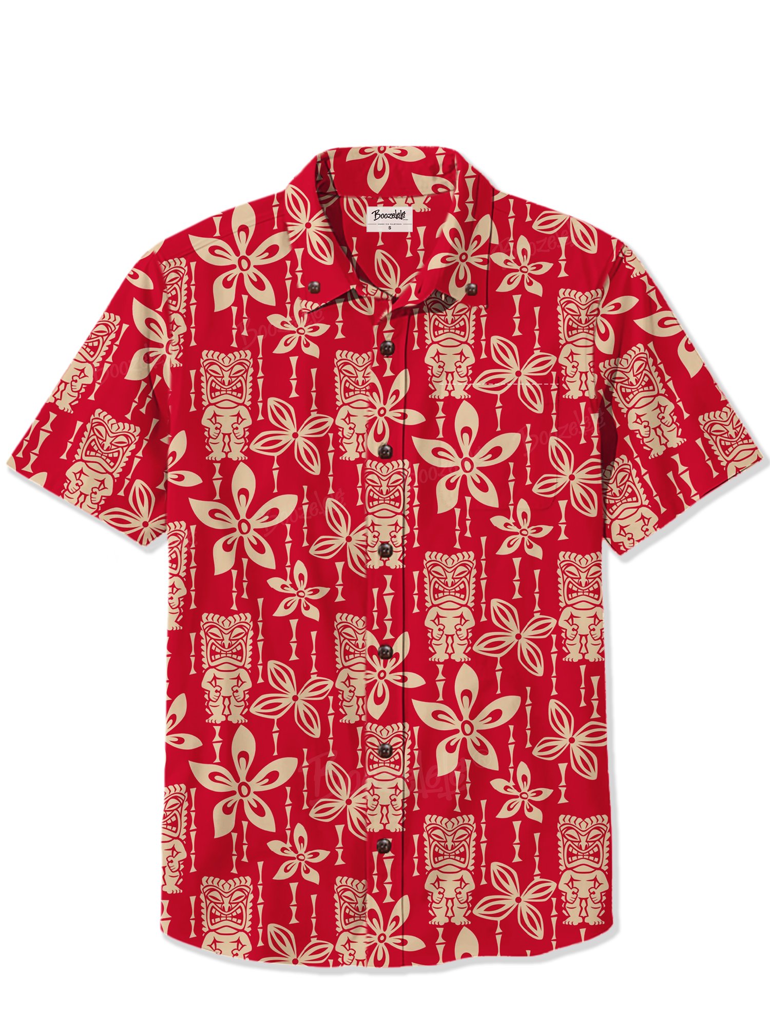 Hawaiian TIKI Flower - 100% Cotton Shirt