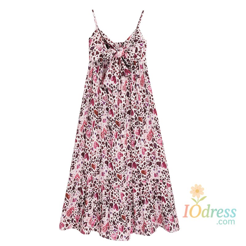 IO Dress Summer Zebra Print Spaghetti Strap Dress Women's Dress Backless Long Camisole Dress Ankle-Length Skirt Y2K DABUWAWA DM2BDS003 IO Dress